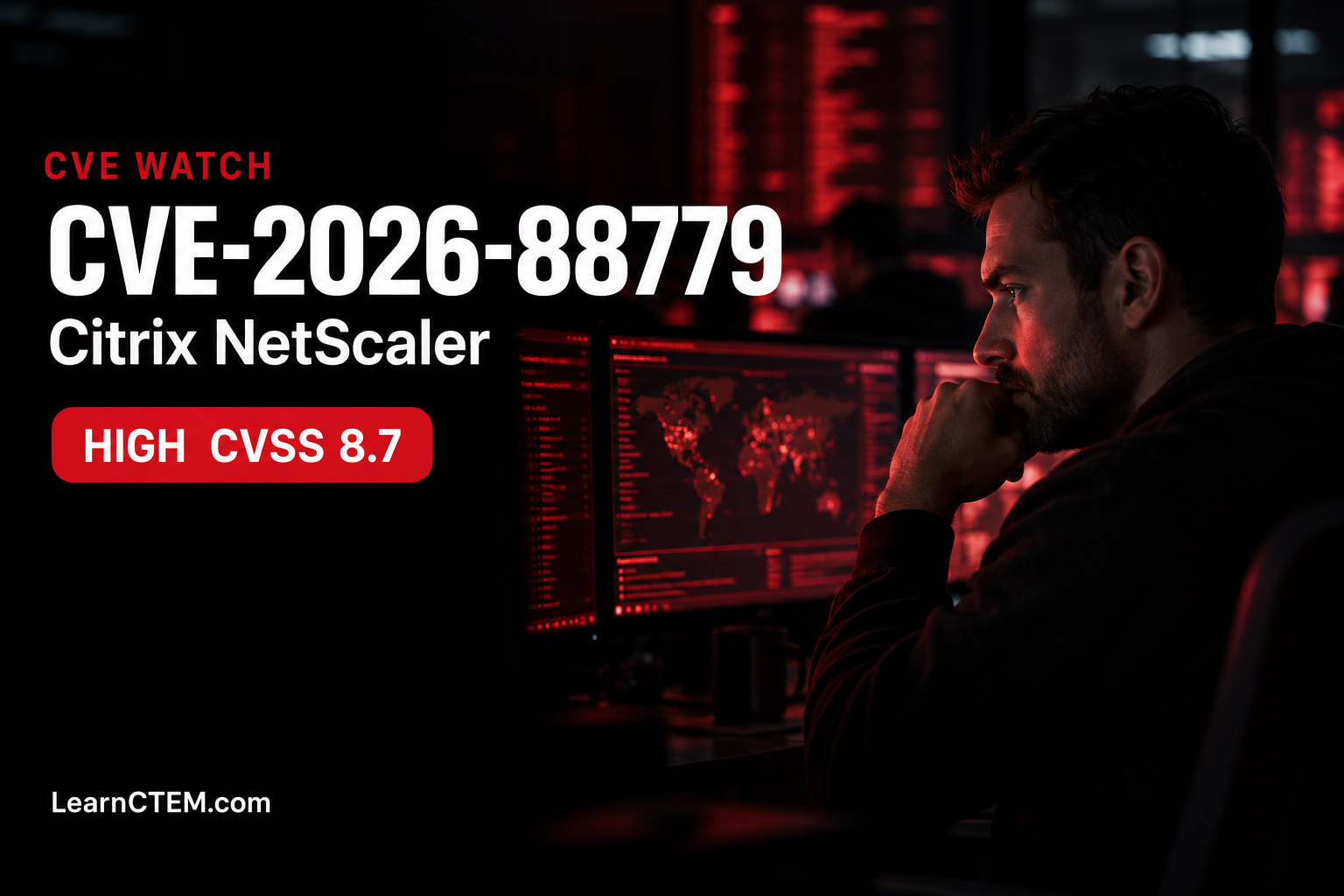 CVE-2026-88779 Citrix NetScaler high severity vulnerability, LearnCTEM CVE Watch cover