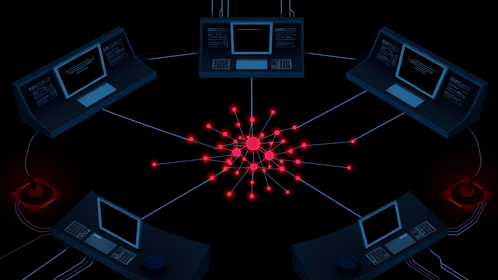 Security team reviewing an exposure management dashboard in a dark operations centre, cover image for the complete CTEM guide 2026.
